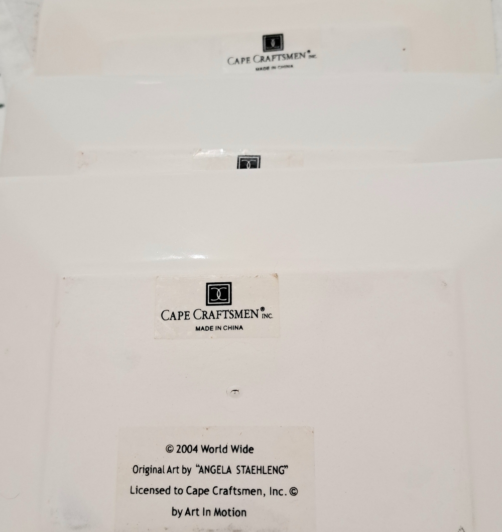 3 Square plates collector's items by Cape Craftsman  8x6" ( old) - Picture 2 of 4